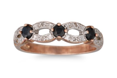 Lot 32 - A SAPPHIRE AND DIAMOND ETERNITY RING, mounted...
