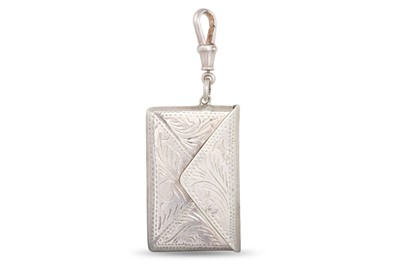 Lot 38 - AN ANTIQUE SILVER STAMP CASE PENDANT,...