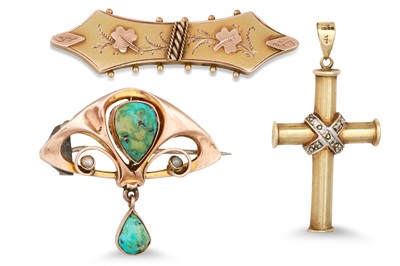 Lot 105 - A COLLECTION OF GOLD JEWELLERY, comprising a...