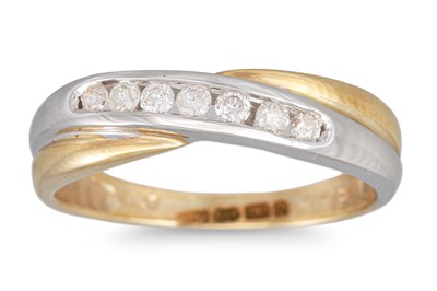 Lot 204 - A DIAMOND RING, the diamond set band in 9ct...
