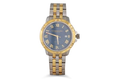 Lot 323 - A GENT'S BI-METAL RAYMOND WEIL WRISTWATCH,...