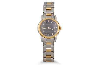 Lot 328 - A LADY'S BI-METAL RAYMOND WEIL WRISTWATCH,...
