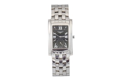 Lot 192 - A GENT'S LONGINES STAINLESS STEEL WRIST WATCH,...