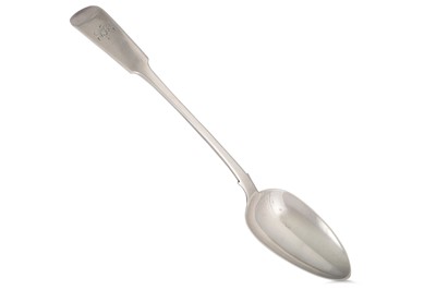 Lot 407 - A GEORGE IV IRISH SILVER BASTING SPOON, Dublin...