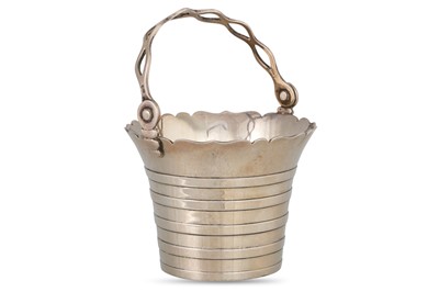 Lot 411 - A SILVER CREAM PAIL, London hallmark