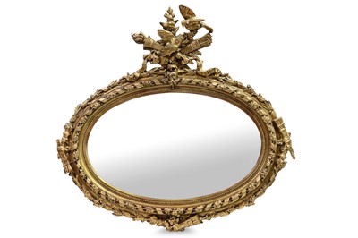 Lot 496 - AN IMPRESSIVE 19TH CENTURY EMPIRE STYLE MIRROR,...