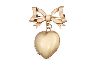 Lot 3 - A HEART SHAPED LOCKET, in 9ct gold, suspended...