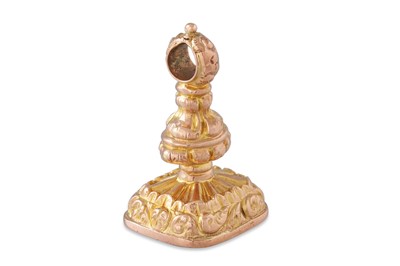 Lot 142 - A BLOODSTONE SEAL PENDANT, mounted in 9ct gold,...
