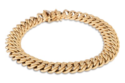 Lot 79 - A 9CT GOLD FLEXIBLE LINK BRACELET, 19.3 g.