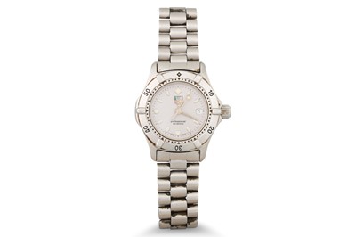 Lot 343 - A LADY'S TAG HEUER WRIST WATCH, bracelet strap...