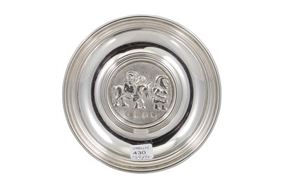 Lot 430 - A MODERN IRISH CIRCULAR SILVER DISH, By...