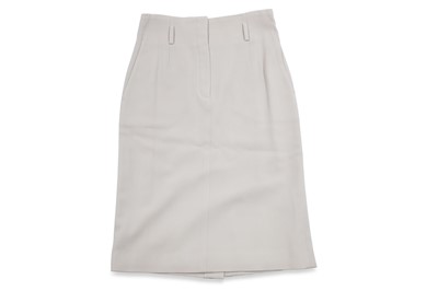 Lot 188 - AN HÉRMES SKIRT, 100% cream wool pencil skirt,...