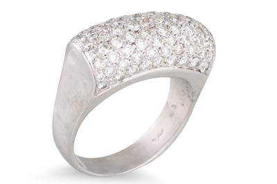 Lot 159 - A DIAMOND PAVÉ SET DRESS RING, mounted in 18ct...