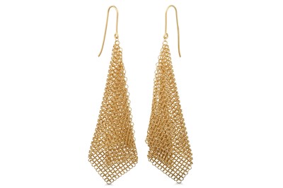 Lot 101 - A PAIR OF 18CT GOLD TIFFANY & CO. EARRINGS,...