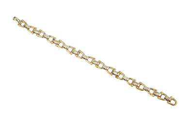Lot 248 - A 9CT FLEXIBLE TWO COLOUR EQUINE BIT BRACELET,...