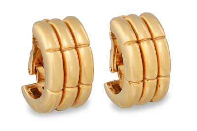 Lot 171 - A PAIR OF BULGARI 18CT YELLOW GOLD EARRINGS,...