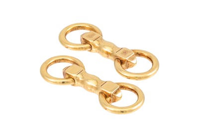 Lot 443 - A PAIR OF CARTIER 'SNAFFLE BIT' CUFFLINKS, in...