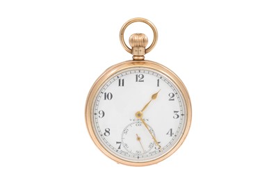 Lot 160 - A VINTAGE 9CT YELLOW GOLD POCKET WATCH, open...