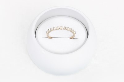 Lot 151 - A DIAMOND SET BAND, white gold, size P