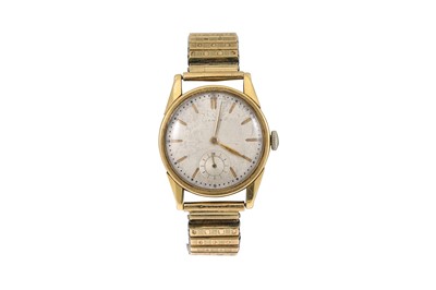 Lot 452 - A VINTAGE ZENITH 18CT GOLD WRIST WATCH, BATON...