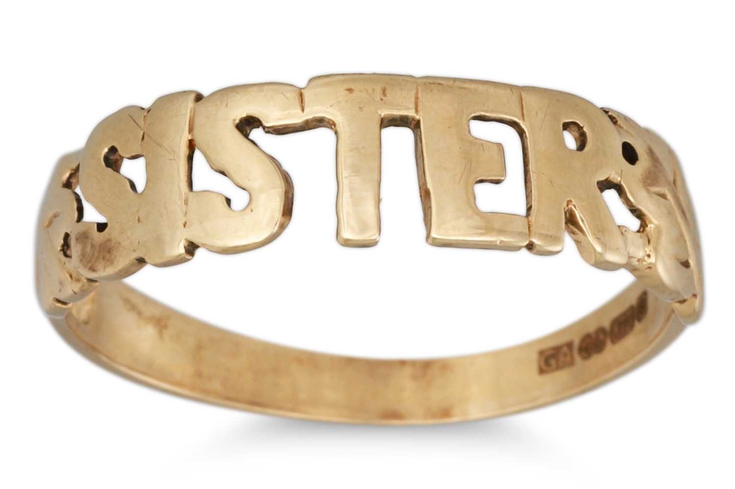 Lot 59 - A 9CT GOLD RING, 1.6 g. Size: O - P