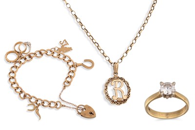 Lot 90 - A COLLECTION OF 9CT GOLD JEWELLERY, 30.3 g.