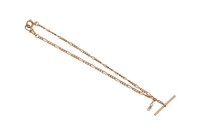 Lot 298 - AN ANTIQUE GOLD ALBERT NECK CHAIN, with t -...