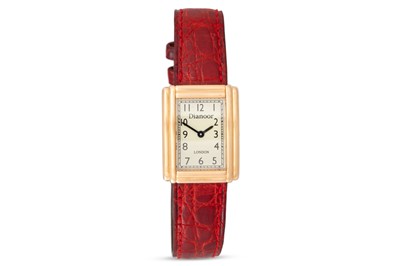 Lot 359 - AN 18CT GOLD LADY'S DIANOOR WRISTWATCH, cream...
