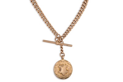 Lot 314 - AN ANTIQUE 9CT GOLD ALBERT CHAIN, graduated...