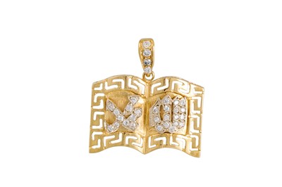 Lot 49 - AN 18CT YELLOW GOLD PENDANT, of middle Eastern...