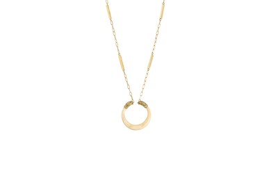Lot 140 - AN ANTIQUE NECKLACE, of semi circular form,...