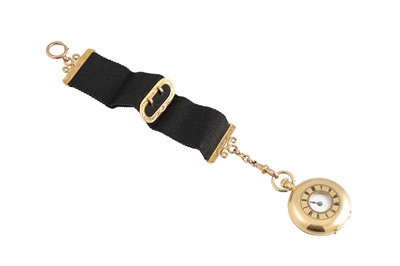 Lot 191 - AN ANTIQUE 18CT HALF HUNTER FOB WATCH, white...