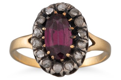 Lot 224 - AN ANTIQUE TOURMALINE AND ROSE CUT DIAMOND...