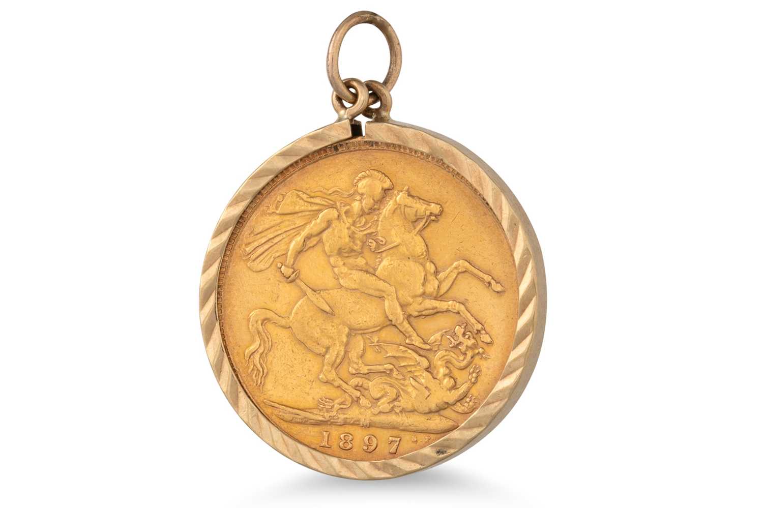 Lot 341 - AN 1897 FULL GOLD SOVEREIGN ENGLISH COIN,...