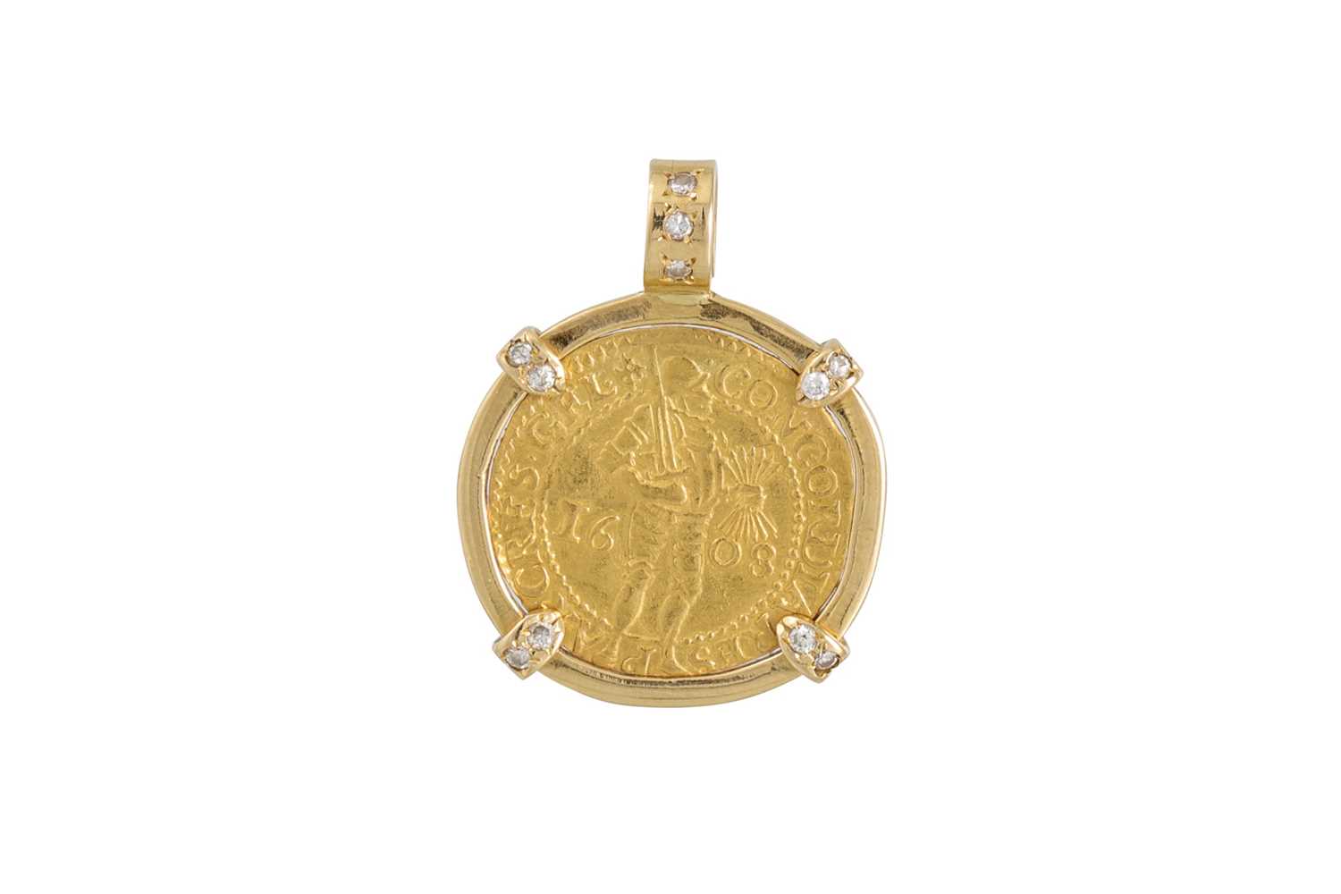 Lot 496 - A 1608 DUTCH GOLD 2 DUCATS HOLLAND COIN,...