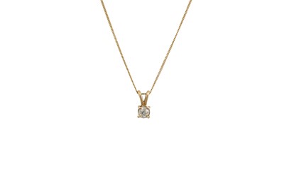 Lot 116 - A DIAMOND SOLITAIRE PENDANT, the old cut...