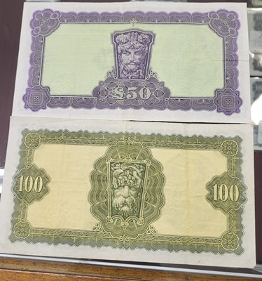 Lot 375 - A PAIR OF LADY LAVERY IRISH BANKNOTES,...