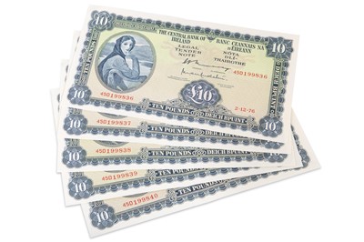 Lot 376 - THREE PAIRS OF CONSECUTIVE LADY LAVERY £10...