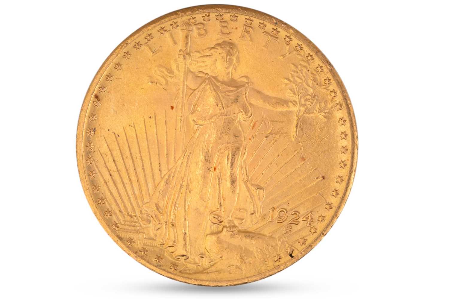 Lot 345 - A 1924 AMERICAN $20 DOUBLE EAGLE Gold Coin....