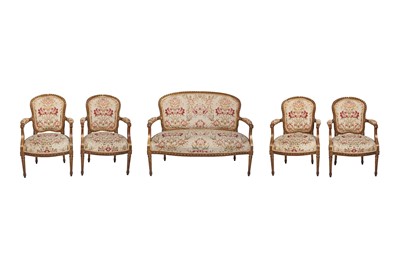 Lot 164 - A SET OF LATE 19TH CENTURY LOUIS XV-STYLE GILT...