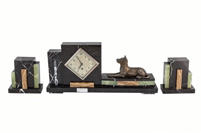 Lot 596 - A MID 20TH CENTURY ART DECO STYLE HARD STONE...