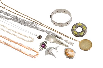 Lot 448 - A COLLECTION OF SILVER HALLMARKED STONE SET...