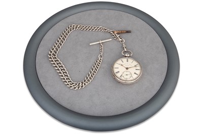 Lot 395 - AN ANTIQUE SILVER POCKET WATCH, dial signed...