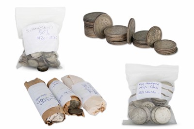 Lot 300 - A BAG OF ENGLISH 50% SILVER COINS, pre-1947,...
