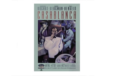 Lot 494 - A CASABLANCA POSTER, signed by screenwriter...