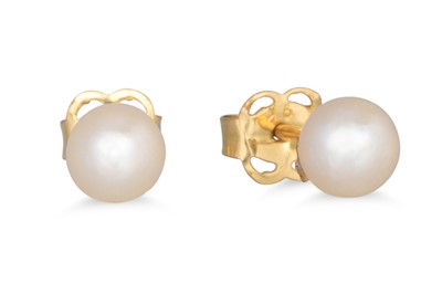 Lot 52 - TWO PAIRS OF CULTURED PEARL EARRINGS, one...