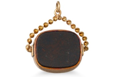 Lot 109 - AN ANTIQUE GOLD SWIVEL SEAL, mounted in 9ct...