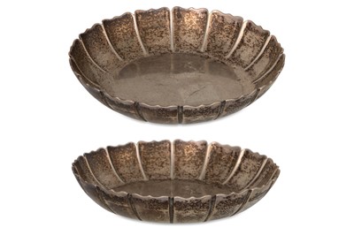 Lot 486 - A PAIR OF GEORGE V CIRCULAR SILVER MINIATURE...