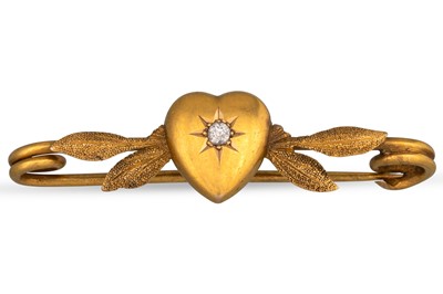 Lot 27 - THREE VICTORIAN GOLD AND DIAMOND BAR BROOCHES,...