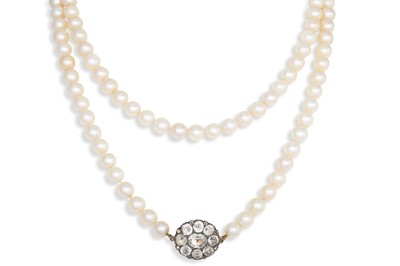 Lot 35 - AN ANTIQUE OPERA LENGTH CULTURED PEARL...